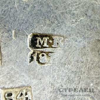 фото — стопка русская серебряная, в футляре, 19 век